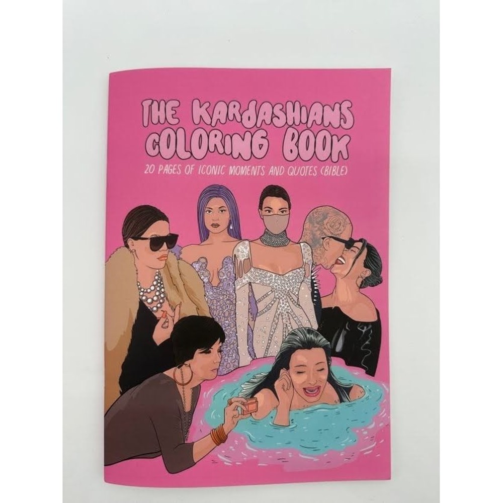 The Kardashians Coloring Book 20 Pages Iconic Moments Quotes Pop Cult Paper Pink